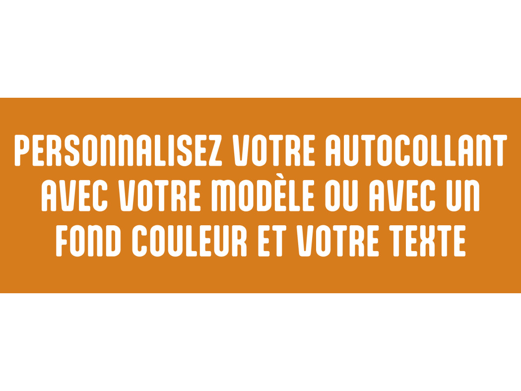 Autocollant PERSONNALISATION